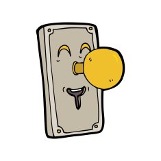 cartoon door knob N5