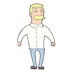 Cartoon Man With Mustache N8