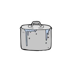 cartoon bubbling pan N2