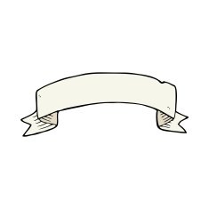 cartoon tattoo scroll banner N8