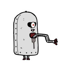 cartoon clunky old robot