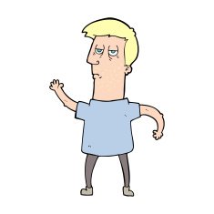 cartoon bored man N2