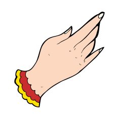 cartoon tattoo hand symbol N2