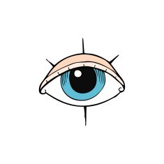 cartoon tattoo eye symbol N2