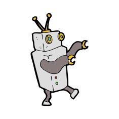 Cartoon Robot N14