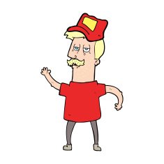 cartoon bored mechanic N2