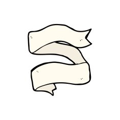 cartoon tattoo scroll banner N9