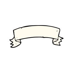 cartoon tattoo scroll banner N10