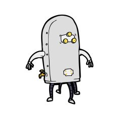 cartoon funny robot N4