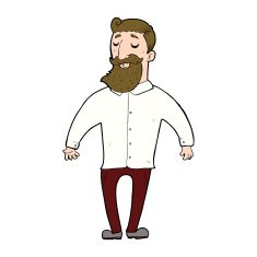 cartoon bearded man N3