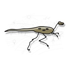 Dinosaur funny sketch for your design