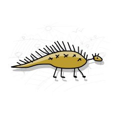 Dinosaur funny sketch for your design N2