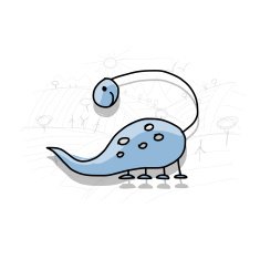 Dinosaur funny sketch for your design N4