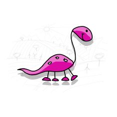 Dinosaur funny sketch for your design N5