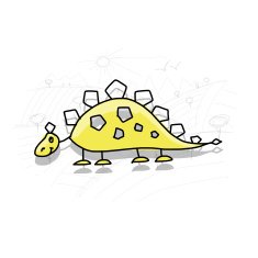 Dinosaur funny sketch for your design N8