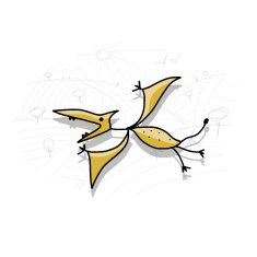 Dinosaur funny sketch for your design N9