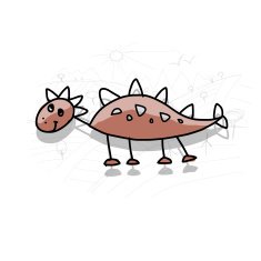 Dinosaur funny sketch for your design N10