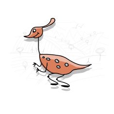 Dinosaur funny sketch for your design N12