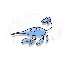 Dinosaur funny sketch for your design N13