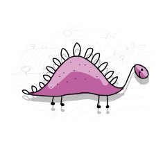 Dinosaur funny sketch for your design N17