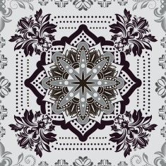 Floral ethnic background ornamental wallpaper