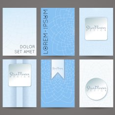 Set of vector design templates Brochures in random colorful style N229