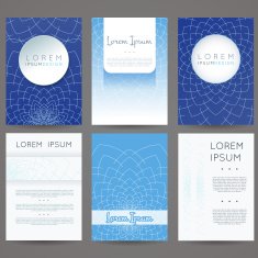 Set of vector design templates Brochures in random colorful style N231