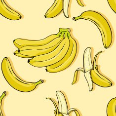 Vector Cartoon Banana Background N3