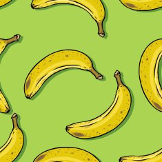 Vector Cartoon Banana Background N4