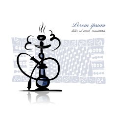 Hookah sketch for your design N2