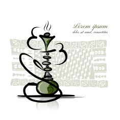 Hookah sketch for your design N4