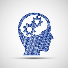 Head with gears inside
