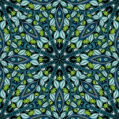 Vector Seamless Colored Ornate Pattern N2