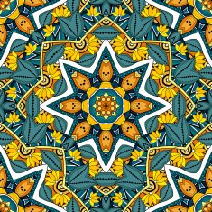 Vector Seamless Colored Ornate Pattern N4