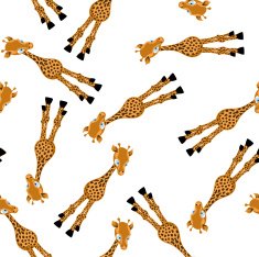 Seamless Funny Cartoon Giraffe