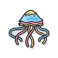 sea animal jellyfish doodle
