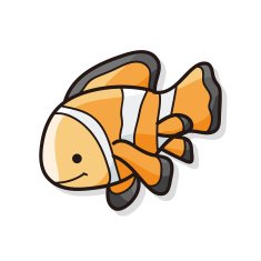 sea animal fish doodle N4