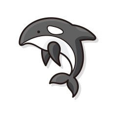 sea animal whale doodle N4