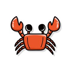 sea animal crab doodle N2