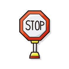 stop sign safety barriers doodle N9