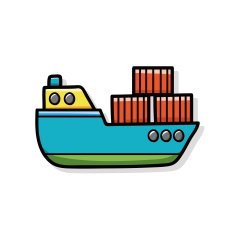 ship freight doodle
