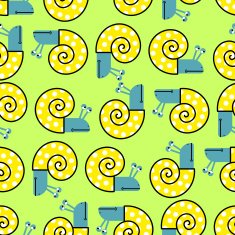 Snail seamless pattern Vector background with clam shells Chee