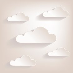 Flat Cloud Icon with shadow N3
