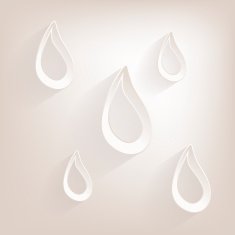 Flat rain Icon with shadow