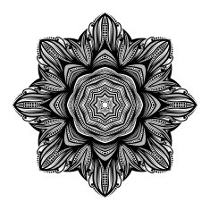 Vector Beautiful Deco Black Mandala N13