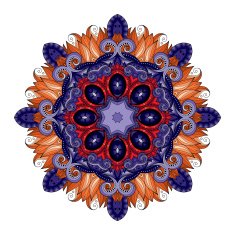 Vector Beautiful Deco Colored Mandala N10