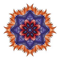 Vector Beautiful Deco Colored Mandala N11