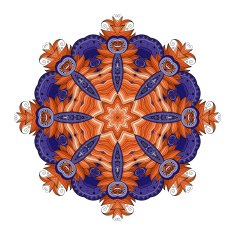 Vector Beautiful Deco Colored Mandala N12