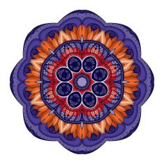 Vector Beautiful Deco Colored Mandala N13