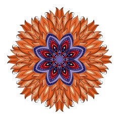Vector Beautiful Deco Colored Mandala N14